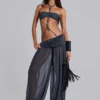 Pantalones abullonados con solapa y tachuelas «Pelagia»