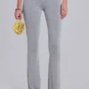 Pantalones bootcut de jersey con encaje Cassia