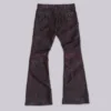 Pantalones bootcut «Drift» de imitación de piel con tachuelas en color burdeos