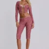 Pantalones capri de baño a cuadros de Freda