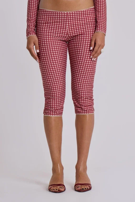 Pantalones capri de baño a cuadros de Freda