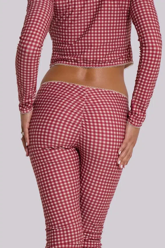 Pantalones capri de baño a cuadros de Freda