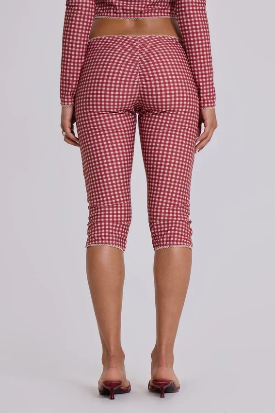 Pantalones capri de baño a cuadros de Freda