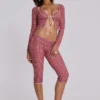 Pantalones capri de baño a cuadros de Freda