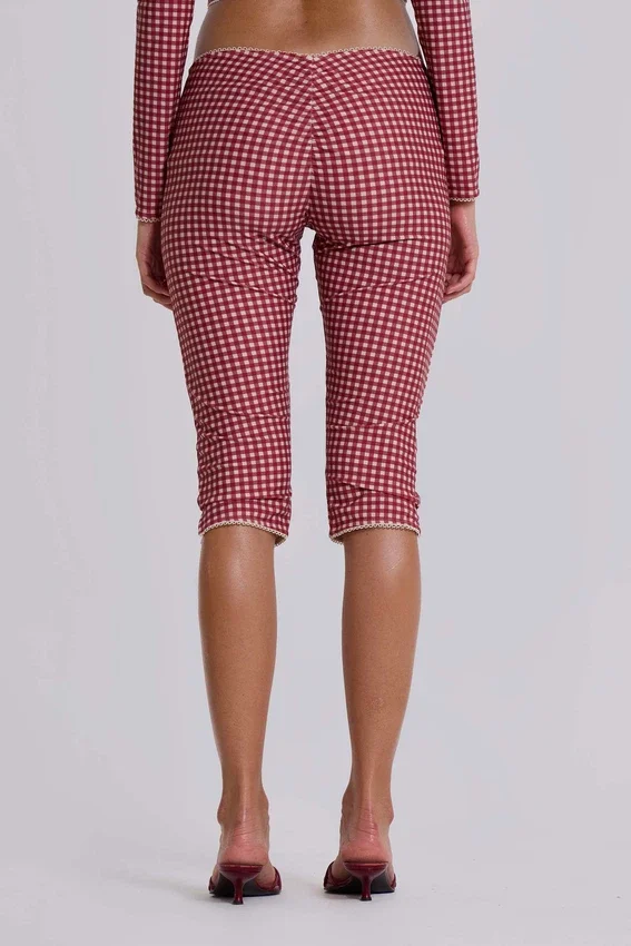 Pantalones capri de baño a cuadros de Freda