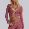 Pantalones capri de baño a cuadros de Freda