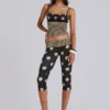 Pantalones capri Lola con vuelta en rayas y lunares