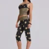 Pantalones capri Lola con vuelta en rayas y lunares