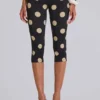 Pantalones capri Lola con vuelta en rayas y lunares