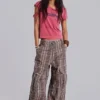 Pantalones cargo Cadet a cuadros marrones