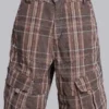 Pantalones cargo Cadet a cuadros marrones