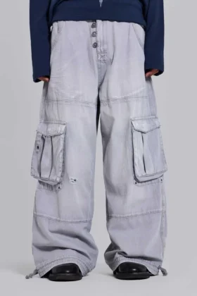 Pantalones cargo «Decoy» en gris lavado