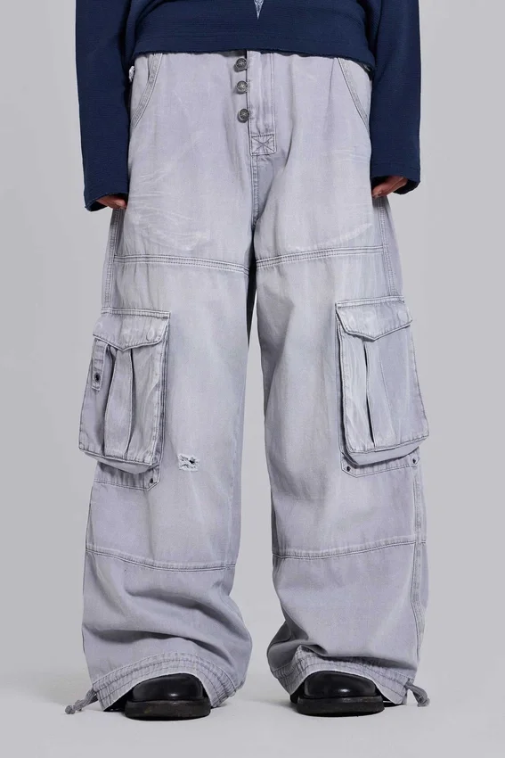 Pantalones cargo «Decoy» en gris lavado