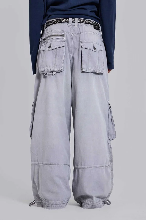 Pantalones cargo «Decoy» en gris lavado
