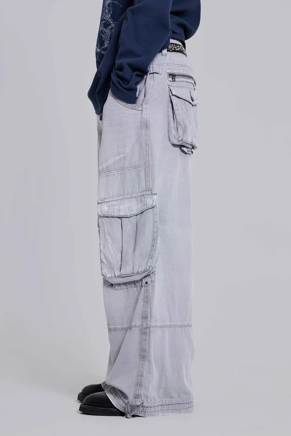 Pantalones cargo «Decoy» en gris lavado