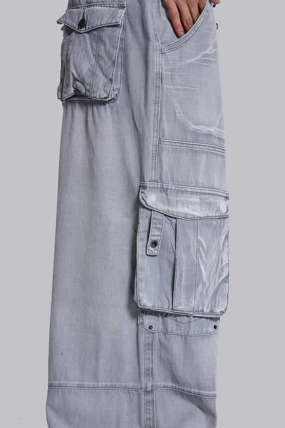 Pantalones cargo «Decoy» en gris lavado