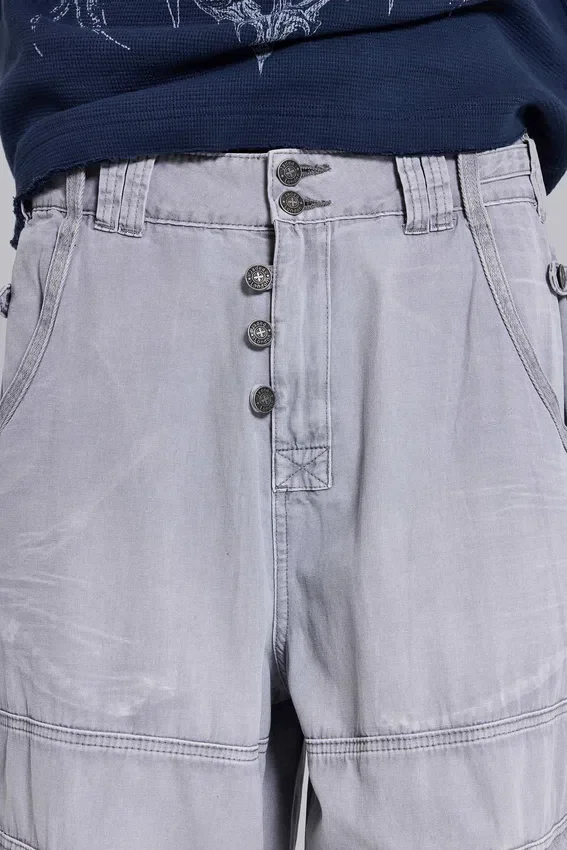 Pantalones cargo «Decoy» en gris lavado
