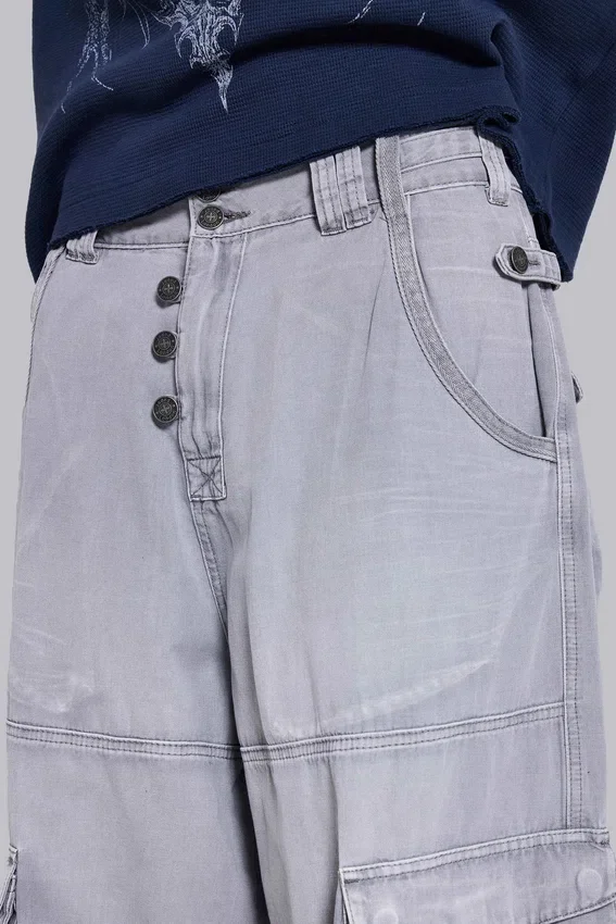 Pantalones cargo «Decoy» en gris lavado