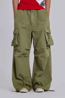 Pantalones cargo «Parachute Cargo» en color oliva, talla XL