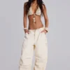 Pantalones cargo «Parachute» en color crudo