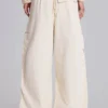 Pantalones cargo «Parachute» en color crudo