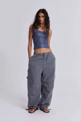 Pantalones cargo «Parachute» en gris vintage