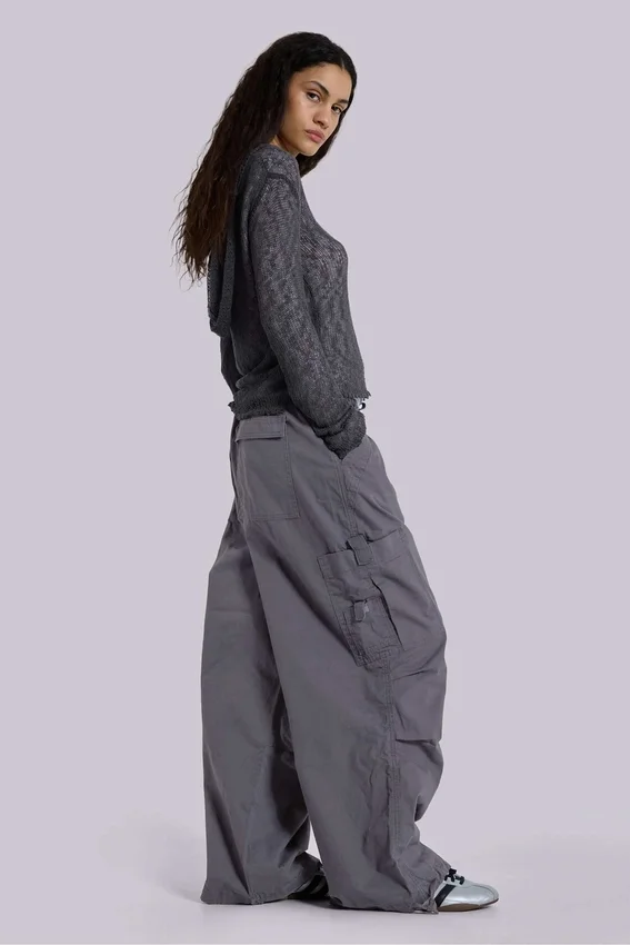 Pantalones cargo «Parachute» en gris vintage