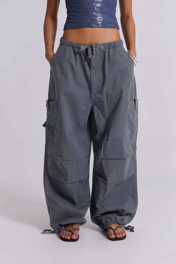Pantalones cargo «Parachute» en gris vintage