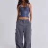 Pantalones cargo «Parachute» en gris vintage