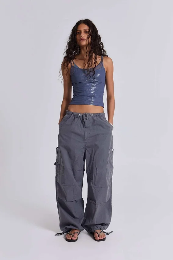 Pantalones cargo «Parachute» en gris vintage