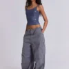 Pantalones cargo «Parachute» en gris vintage