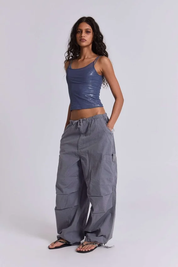 Pantalones cargo «Parachute» en gris vintage