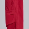 Pantalones cargo rojos tipo paracaidista