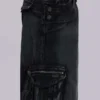 Pantalones cargo «Trooper» negros descoloridos por el sol