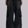 Pantalones cargo «Trooper» negros descoloridos por el sol