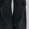 Pantalones cargo «Trooper» negros descoloridos por el sol