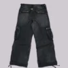 Pantalones cargo «Trooper» negros descoloridos por el sol