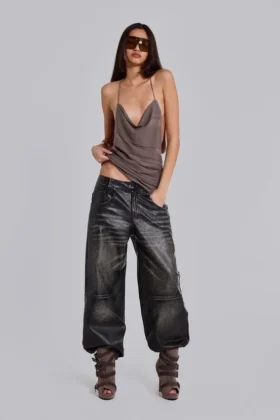 Pantalones «Colossus» de imitación de cuero de Ash