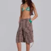 Pantalones cortos «Cadet» a cuadros marrones