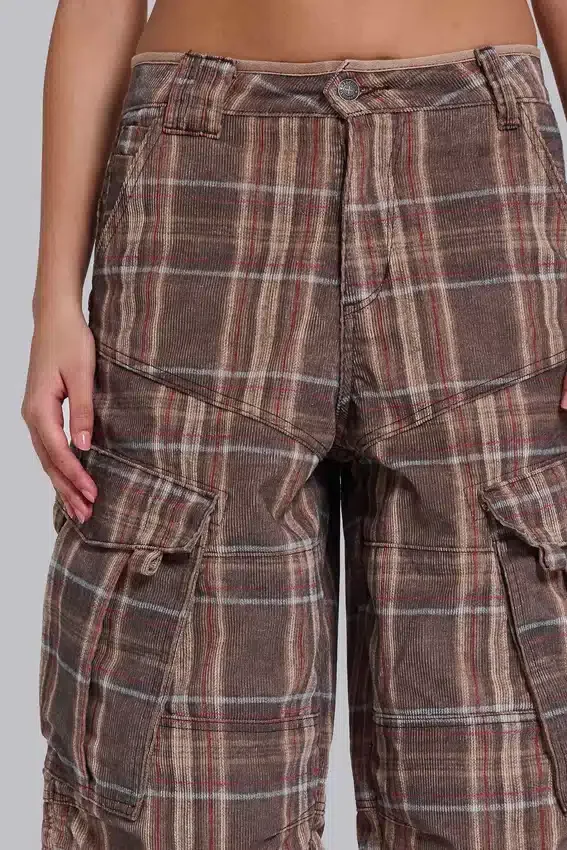 Pantalones cortos «Cadet» a cuadros marrones