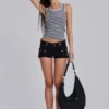 Pantalones cortos cargo con ojales Oriel en negro