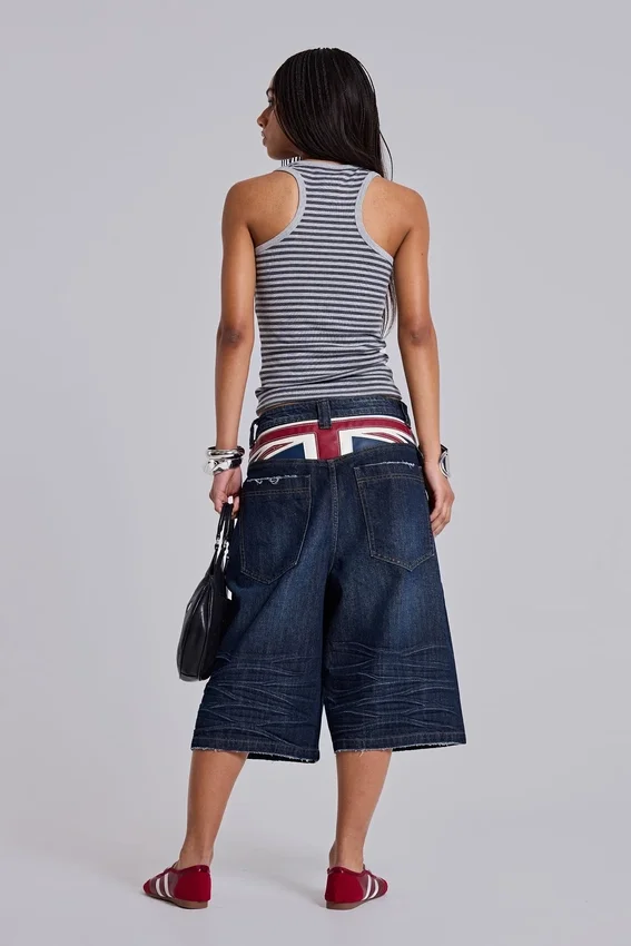 Pantalones cortos «Colossus» índigo con Union Jack
