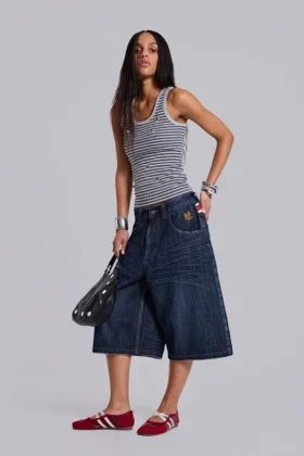 Pantalones cortos «Colossus» índigo con Union Jack