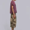 Pantalones cortos de cadete con estampado de camuflaje desgastado