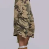 Pantalones cortos de cadete con estampado de camuflaje desgastado