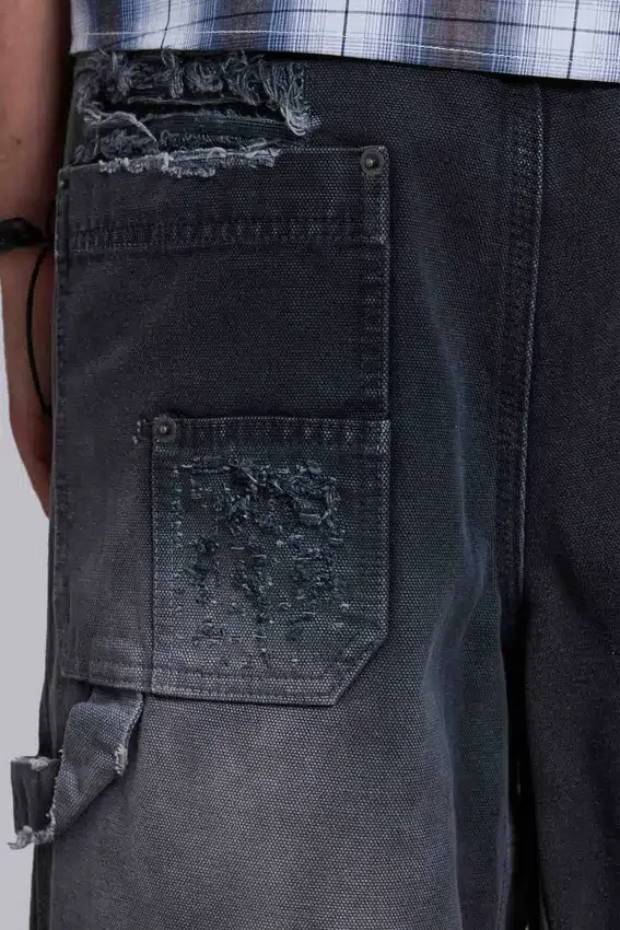 Pantalones cortos de carpintero desgastados «Skate»