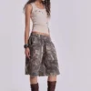 Pantalones cortos de chándal Monster Joggers con estampado de camuflaje Woodland