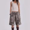 Pantalones cortos de chándal Monster Joggers con estampado de camuflaje Woodland