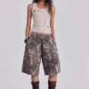 Pantalones cortos de chándal Monster Joggers con estampado de camuflaje Woodland