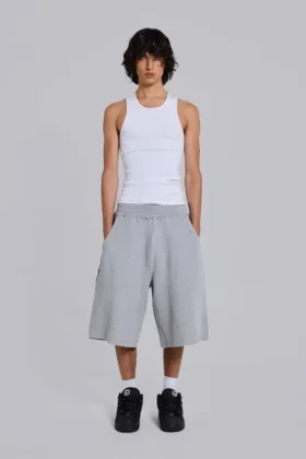Pantalones cortos de chándal «Waffle Monster Joggers» en gris jaspeado
